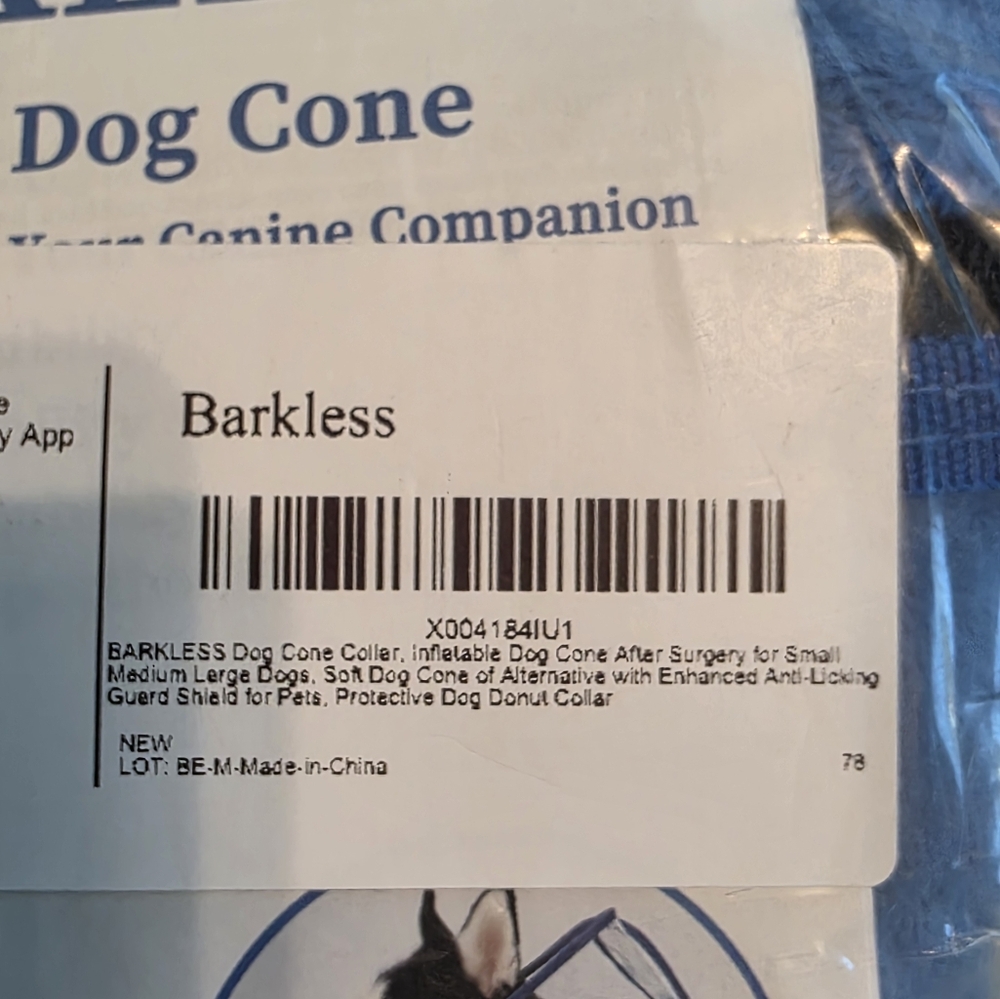 Barkless Inflatable Dog Cone - Picture 3 of 4